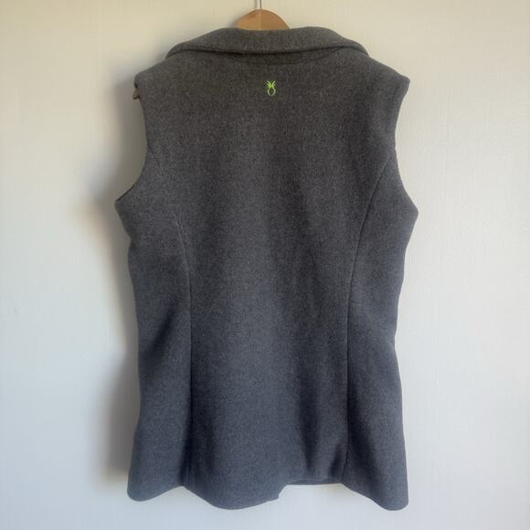 DUDLEY STEPHENS Pacific Vest Gray XL Sleeveless Longline Fleece Layering Jacket - Picture 5 of 12